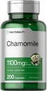 Horbäach Chamomile Flower Extract | 200 piller | 1100mg kapslar | Icke-GMO, Gluten fri tillägg
