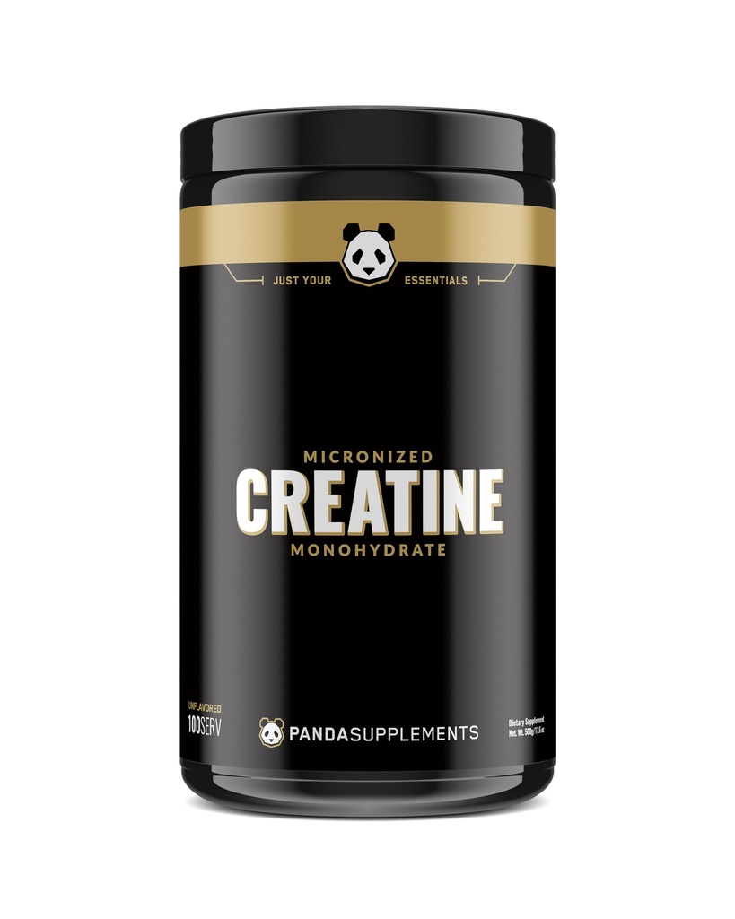 Underground Bio Labs: Panda Supps Micronized Creatine 5000mg | Pre och Post Workout Recovery Drink | Förbättrad muskelmassa, atletisk prestation och muskelåterställning - Unflavored (100 portioner)