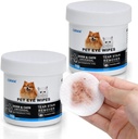 300Pcs Dog Eye Wipes Biodegradable, Hypoallergenic Cat Dog Eye Cleaner, Pet Tear Stain Remover Wipes | Wrinkle, Face, Eye Cleaner Pads för att Gently Remove Discharge, Crust | Unscented Pet Tear Wipe