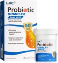 LAC Probiotic Complex 50 miljarder CFUs | Digestive Supplement | Aktiv probiotika för att återställa tarmbakteriell balans, IBS Support (30 vegetariska kapslar)