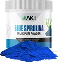 AKI E18 Grade Blue Spirulina Powder Pack – Ultra Concentrated Phycocyanin Superfood – Deep Blue, Vegan & Non-GMO – Idealisk för Smoothies, Ice Cream, Yogurt eller Pastries – 2oz/57g