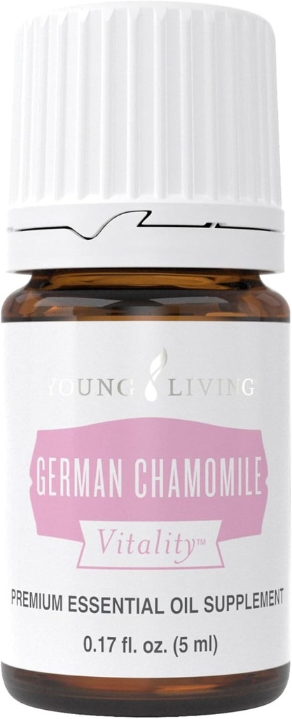Young Living - German Chamomile Vitality 5 ml | Antioxidant & Natural Calmness Support | Kosttillskott | Kalmning Aromaterapi | Forntida Herbal Remedy för avkoppling