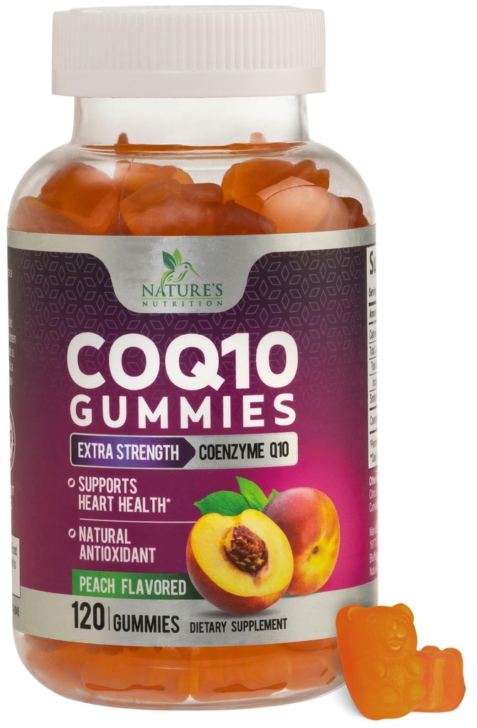 CoQ10 Gummies 100mg - 3X Styrka, Hög Absorption, Antioxidant Supplement för Heart Health Support & Energy Production, Ultra Coenzyme Q10 Vitaminer, Coq 10 Supplements, Non-GMO - 120 CoQ10 Gummies