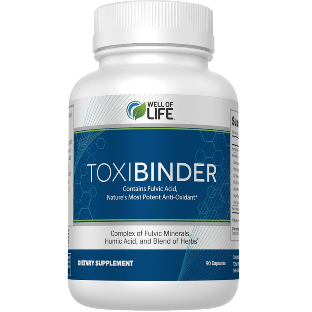 Well of Life Revitalize med vår Detox & Repair Complex ToxiBinder 90Vcap, Vegan, Non-GMO Blend of Humic & Fulvic Acids för förbättrad energi, bättre Gut & Joint Health, Hydration och Superior Nutrient