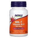Nu livsmedel Vitamin K-2 (MK7) Veg Capsules, 100 mcg, 60 greve, Pack av 2
