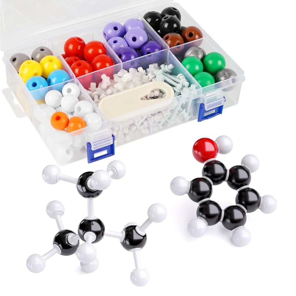 Molecular Model Kit, 240 Pcs Organic Molecular Chemistry Set, Atom Element Model Kit för lektioner i kemi, molekylära strukturer byggsats, Ochem Science Gift för lärare och studenter