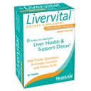 HealthAid LiverVital - Once-Daily Herbal Liver Support med mjölk Thistle, Dandelion, Turmeric & Artichoke Plus Methionine, Choline & Inositol | Vegetarian, 60 tabletter