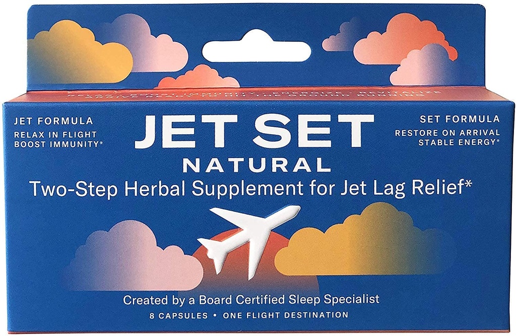 Jet Lag Remedy for Travel | Sleep Specialist Created | Two Step Jet Lag Relief | Slappna av i flygning, Energize på ankomst | Resa måste ha | Flyg & Rese Väsentlig