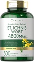 Carlyle St John's Wort Capsules | 4800mg | 300 greve | Non-GMO & Gluten Free Supplement | Standardiserad extrakt