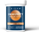 BIOHM Immunity Probiotic med vitamin C, D3 & Zink, 1 miljarder CFU (60 kapslar) Daily Probiotics for Women & Men, Digestive Health & Immune Support, Vegan, Gluten-Free och icke-GMO