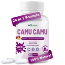 Organisk Camu Camu Capsules 2000mg | Hög naturlig vitamin C, kraftfull antioxidant Blend | 60 kapslar, icke-GMO, Gluten-Free, Immune Support & Skin Health