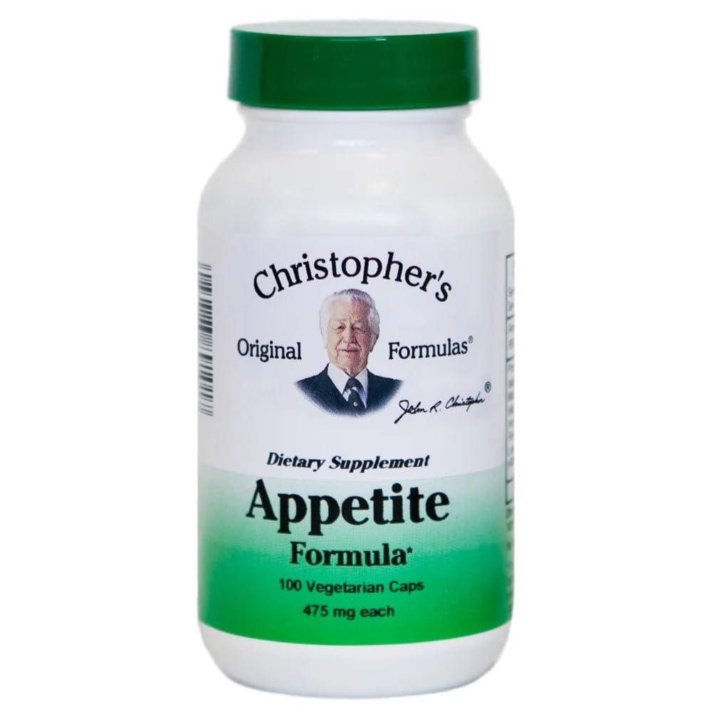 Christophers ursprungliga formler Appetite Formel - 100 kapslar, naturlig växtbaserad blandning för aptit och matsmältningsbalans