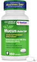 GenCare - Mucus Relief DM (150 Count Value Bottle) Dextrometorphan HBr 20mg Guaifenesin 400mg | Generisk Mucus Relief DM | Omedelbar Release Uncoated Cough & Mucus Expectorant Pill