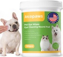 Eye Wipes för hund & katt - Tear Stain Remover för husdjur - Hund Eye Wipes för ansvarsfrihet och korst - Eye Care Cleaning Pads för att minska smuts och mucus sekret - 100pcs