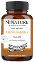 Ashwagandha tabletter - 90 tabletter, 1000 mg av mi Nature | 45 Days Supply | 100% Natural Ashwagandha | Vegan | från Indien
