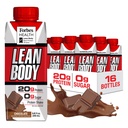 LABRADA NUTRITION - Lean Body RTD Whey Protein Shake, Convenient On-The-Go Meal Replacement Shake för män och kvinnor, 20 gram protein - Zero Sugar, Lactose & Gluten Free, Chocolate (Pack of 16)