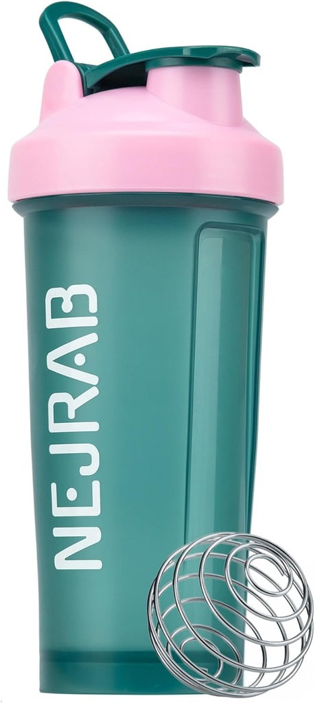 Protein Shaker Bottle - Sport Blender Bottles for Protein Mixes and Shakes - 28 Oz, Leak-Proof, shaker koppar för protein shakes, Pre-workout (Green), Medium, NJB 28-Oz
