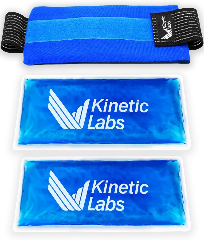 Återanvändbar Ice Pack Wrap av Kinetic Labs - Gel Ice Pack Wrap - Ice Packs for Injuries Reusable (Large with Extra Gel Pack)