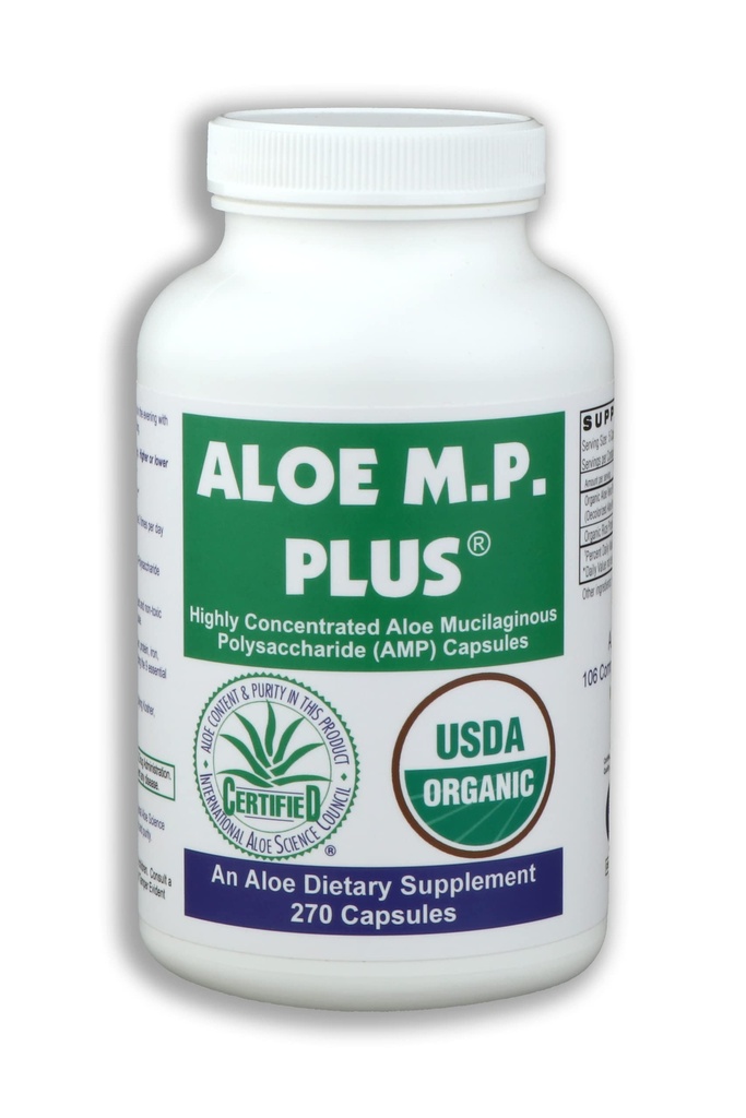 Kapslar, USDA Organic Aloe Vera Polysaccharides AMP Tillägg för Digestive och Immune Health