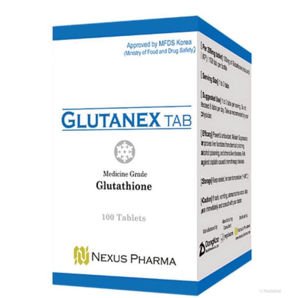 Glutanex Tab Glutathione av Nexus Pharma tillverkad i Korea