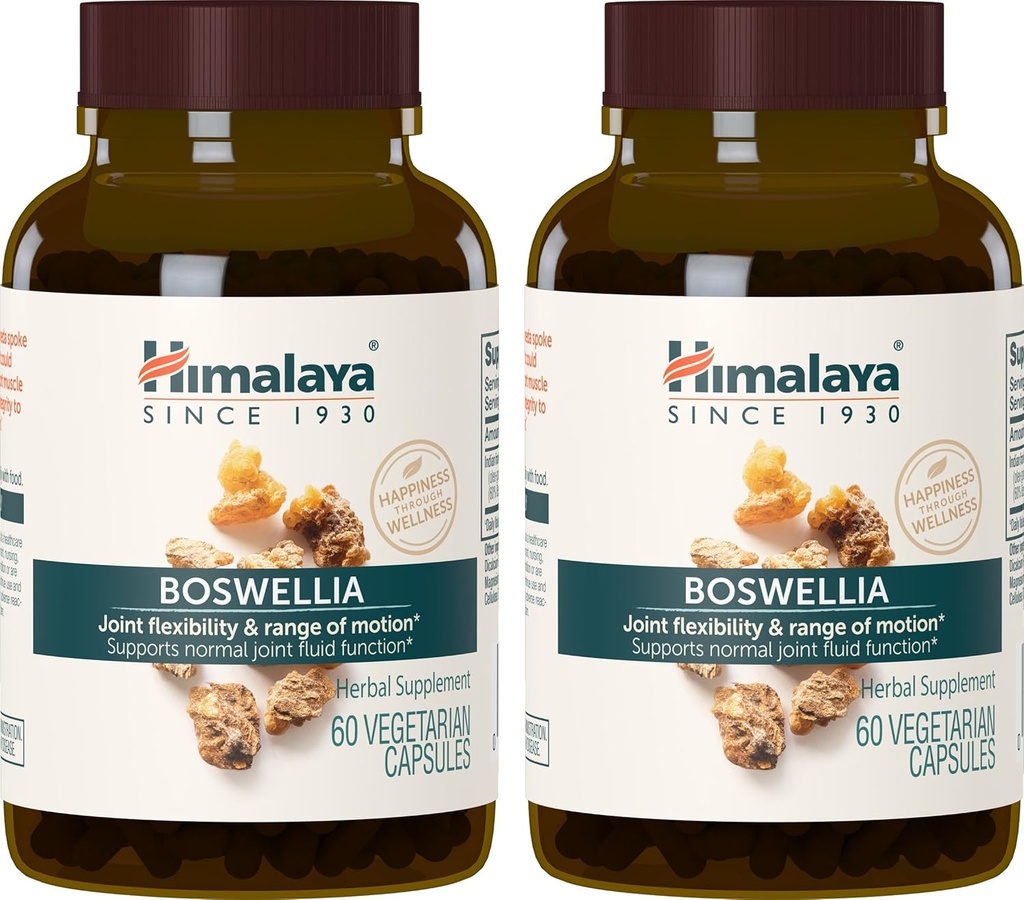 Himalaya Boswellia, gemensamt stöd för rörlighet och flexibilitet, främjar Tissue Preservation, 250 mg, 60 kapslar, 1 månads leverans, 2 Pack