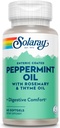 Solaray Peppermint Oil Enteric Coated w / Rosemary & Thyme Oil | Hälsosam Digestion Support | 60 Softgels
