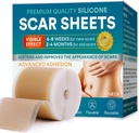 Silicone Scar Sheets, Silicone Scar Tape(1,6 "x 120" Roll-300CM), Silicone Tape för Scars, Scar Tape för Surgical Scars, Silicone Scar Strips för C-Section, Tummy Tuck, Keloid och kirurgiska Scars