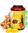 Sikyriah Omega 3, 6 och 9 softgel kapslar l 100% Pure Sacha Inchi Oil l 3000mg per dag l Plant Based Supplement l Odorless Essential Fatty syror Source l Non-GMO l