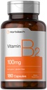 Horbäach Vitamin B2 100mg | 180 kapslar | Riboflavin Supplement | Non-GMO & Gluten Free