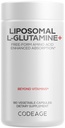 Kod Liposomal L-Glutamin Capsule Supplement - 1000 mg L-Glutamin per servering - 3-månaders leverans - Liposomal Leverans, Vegan Pills, Non-GMO, Gluten-Free Amino Acid - 180 kapslar