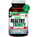 Natren Healthy Trinity Probiotics Supplement - 60 Dairy och Gluten Free Gel Capsules - Förbättra Gut och Digestive Health - 30 miljarder CFU - Lactobacillus Acidophilus, Bifidobacterium, Bulgaricus