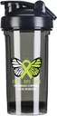 Butterfly Non Hodgkin lymfom Cancer Awareness 18 Ounce Shaker Bottle Drink Mixer Leak-proof Pre Workout Protein Shakes Meal Replacement Shakes Bottles 500ML/18 Oz Black &-3 &-3