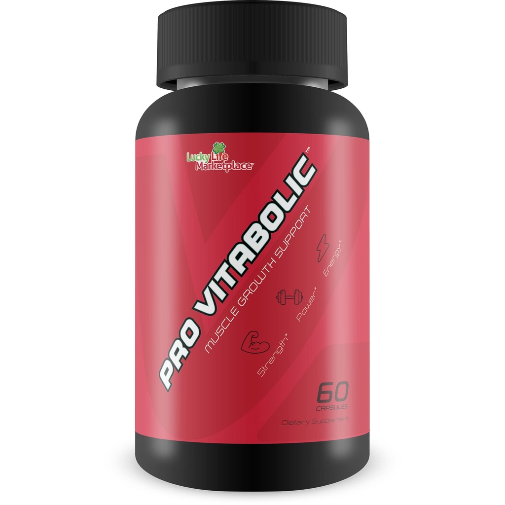 Pro Vitabolic - Muskeltillväxtstöd - Förbättra kraft, styrka, uthållighet och energi - Explosiv muskelpump för stora vinster - Hjälp syre och näringsleverans till muskler - L-arginin & L-citralin