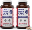 Yerba Prima Daily Fiber Caps Formel 400 Capsules (Pack of 2) - Både Soluble / Insoluble Fiber med Psyllium Seed Husks, Acacia Gum, Apple Fiber Supplement