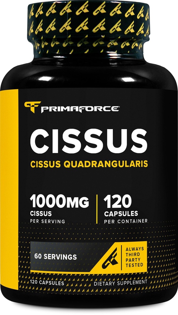 Primaforce Cissus Quadrangularis Extract, 120 kapslar, 1000 mg per servering - Gluten Free, icke-GMO