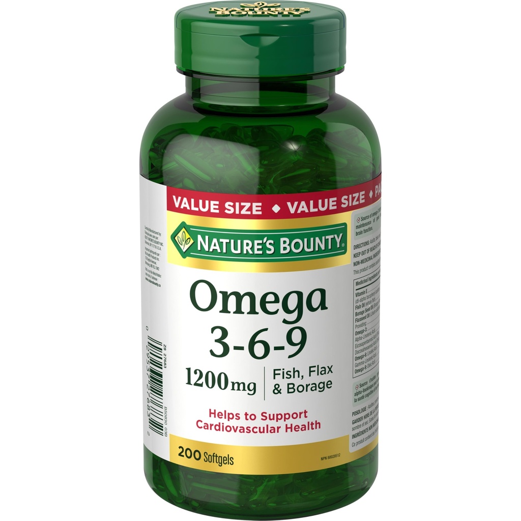 Naturens Bounty Omega-3-6-9 1200mg 200 räkna