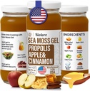 Biolore Wildcrafted Sea Moss Gel med Propolis - Apple & Cinnamon 16 oz - smaksatt Sea Moss Gel med viktiga vitaminer och spårmineraler - Vegan Superfood - Made in USA, Gluten-Free, No Added Sugar