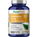 NusaPure Polypodium Nikotinamid 10:1 Extrakt, 240 mg Likvärdigt till 2 400 mg per Veg Caps - 150 greve (Non-GMO, Soyfree, Bioperine)