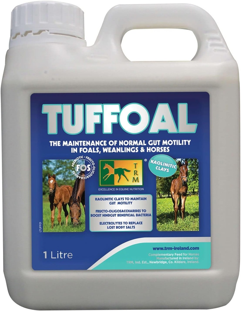 TRM Tuffoal Horse Feed Supplement för Gut Motility med Kaolinitic Clays och Pectin - 33,8 fl oz (1 Liter) - 33,8 fl oz