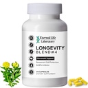 Quercitin, Rhodiola Rosea, Luteolin och Rutin Longevity Blend #4 Anti-Aging Supplement för cellulärt försvar med immunitet och energistöd, antioxidanter