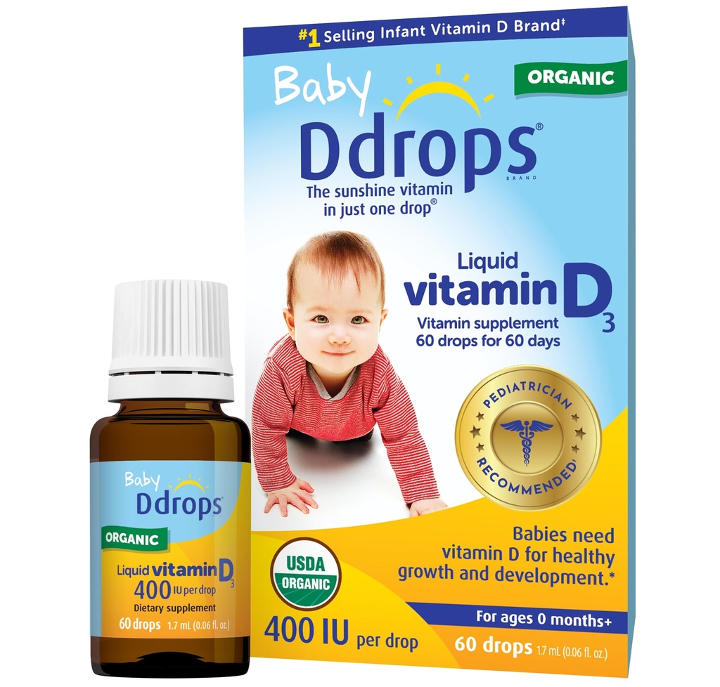 Ddrops Baby 400 IE, vitamin D, 60 Drops 1,7mL (0,06 Fl. Oz (Pack av 1))