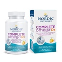 Nordic Naturals Complete Omega-D3, Lemon Flavor - 60 Soft Gels - 565 mg Omega-3 + 70 mg GLA + 1000 IE Vitamin D3 - EPA & DHA - Hälsosam hud, kognition och positivt humör - Icke-GMO - 30 portioner