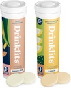 Drinklits Ginger-Lime Hydration & Lemon Immune Support (2) Tube Combo Pack | Stor smak - Dagliga Electrolytes - Vitaminer | 20 portioner (10 tabletter per Tube)