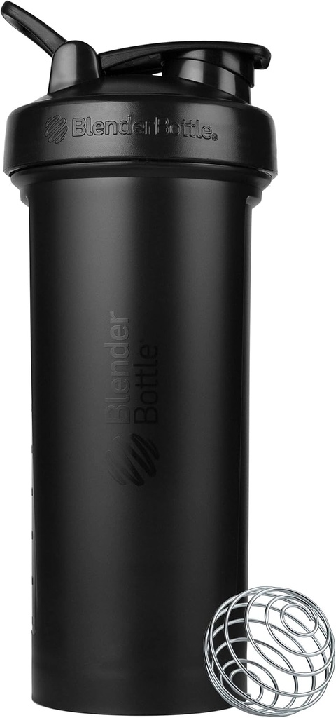 BlenderBottle Classic V2 Shaker Bottle Perfekt för Protein Shakes och Pre Workout, 45-Ounce, Black