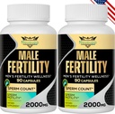 Fertilitetstillskott för män, manliga prenatala vitaminer -Optimal Sperm Count, Motilitet och styrka, 2000MG Mens fertilitetstillskott med Maca Root för konception - Förpackningar med 2