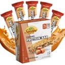 Glutenfria Protein Bars, 5 Caramel Healthy Protein Bars för aktiva livsstilar, idealiska proteinbarer för måltidsersättning, perfekta högproteinbarer för muskelåterhämtning och hållbar energi