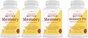 Bättre minne Combo Kit - 3 bättre minne och 1 bättre minne PM - High Absorption Turmeric Extract * (4 flaskor totalt)