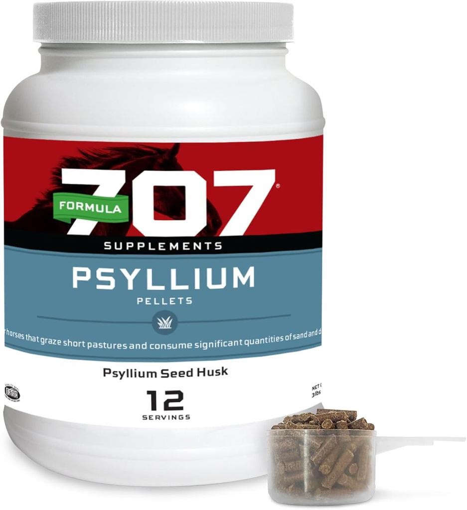 Formel 707 Psyllium Pellets Equine Supplement (3lb Jar - 12 Day Supply)