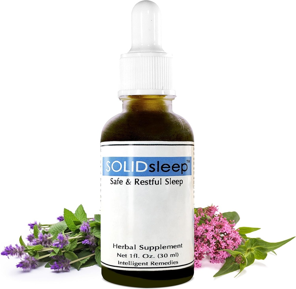 Flytande sömnhjälp med Valerian, Magnolia Bark, Nepeta & Passion Fruit - Mindful & Natural Sleep Aid Liquid Extract - SOLIDsleep Sleep Supplements för vuxna 30ml