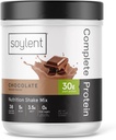 Soylent Complete Protein Powder, Chocolate, 30g Protein Shake för muskeltillväxt och återhämtning, BCAA, DHA, MCT, 28 Vitaminer och mineraler, Zero Sugar, Gluten Free, Vegan - 1,25lb